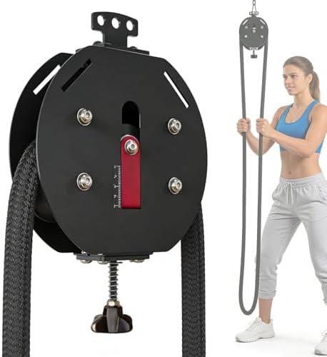 Adjustable Endless Rope Trainer - Suspeon Pulley Cable Machine for Fitness, Resistance Training, and Strength Building - Perfect for Home Gym and Physical Conditioning - Black