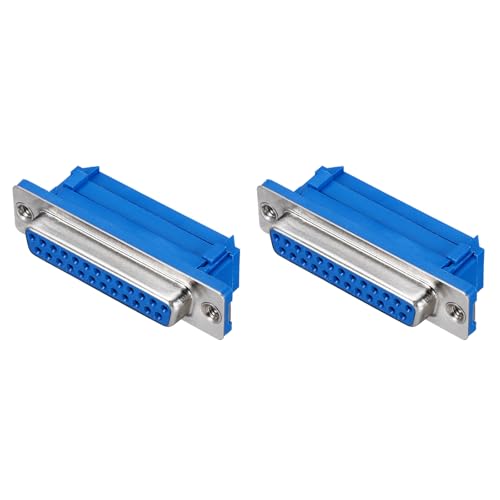 MECCANIXITY D-sub Connector DB25 IDC Crimp Connector Female Socket 25-pin 2-Row Female Serial Port Terminal Breakout for Mechanical Equipment CNC Computers Pack of 2