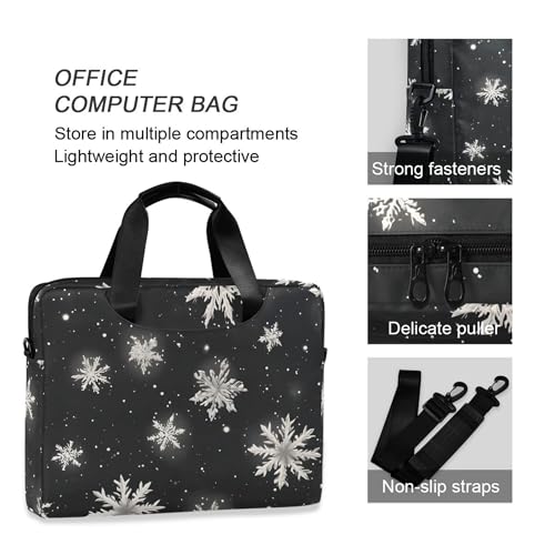 Maletín para portátil invierno con estampado copo de nieve 13-15.6" miniatura 5