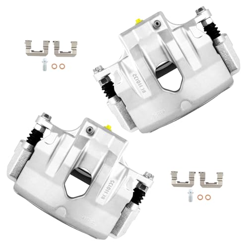 Image of cciyu Front Left & Right Disc Brake Calipers Assembly 19B6412A 19B6413A | For Kia For Optima L4 2.0L 2011-2015, For Kia For Optima L4 2.4L 2015 with Bracket