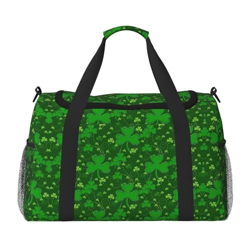 background st patrick's day glitter print Personal Item Bag Large Duffel Bag Travel Bag Weekender Bag Gym Bag Tote Duffel bag