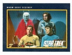 Star Trek card #217 Whom Gods Destroy Kirk Spock