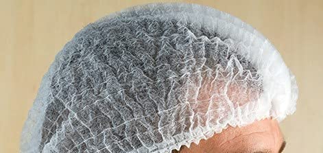 Rudra Premium Disposable Bouffant Caps (Pack of 500) - White Non-Woven Hair Cover Net with Smart Elastic Band for Kitchen, Cooking, Salons, Spa & Food Service | 18-Inch Universal Unisex Fit 3