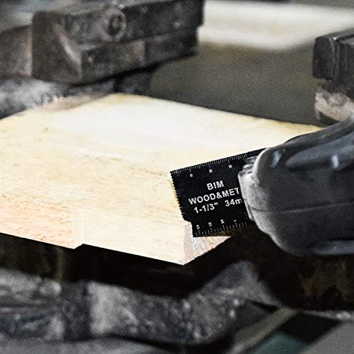 Miniatura 9 de 10 hojas de sierra oscilantes bimetálicas de madera y metal de liberación rápida para Fein Multimaster, Porter Cable, Black&Decker, Bosch Craftsman,