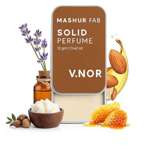 Image of Plant-Based Solid Perfume - Alcohol-Free Oud & Nomade - Non-Oily, Powerful Natural Scent for All Genders (V.NOR)
