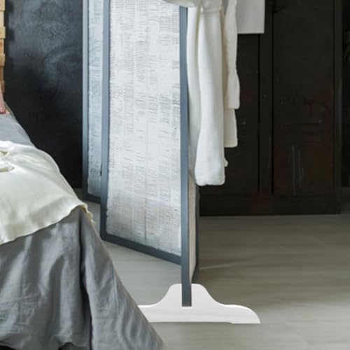 Support pour paravent blanc lot de 4 bases stables pour separation de cloison mobile