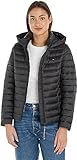 IKONISCH & ZEITLOS: Die original Tommy Hilfiger Daunenjacke mit Reißverschluss und Kapuze ist in schlichtem Design gehalten. Das bekannte Tommy Hilfiger Branding auf dem Ärmel sorgt für das gewisse Extra.