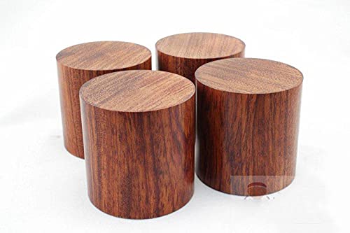 4PCS Rosewood HiFi Audio Speakers Amplifier Chassis Anti-Shock Shock Absorber Foot Feet Pads Vibration Absorption Stands 4545mm