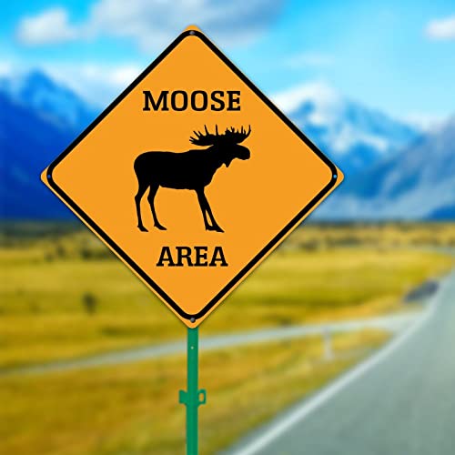 Plaque métallique Moose Area de qualité supérieure, grand format rétro 38 cm - 6