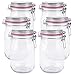 pajoma Drahtbügelglas, 6x 1000 ml Fassungsvermögen inkl. Gummidichtung Einmachglas hergestellt in Deutschland
