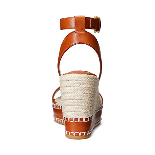 Image of Lauren Ralph Lauren Hilarie Burnished Leather Espadrille
