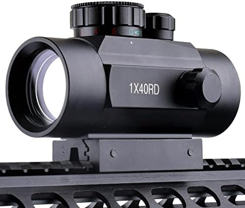 CTOPTIC Tactical 1x40mm Reflex Red Green Dot Sight Riflescope with Free 11mm & 20mm Mount Rails