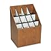 Pemberly Row 12 Compartment Upright Roll File, Corrugated Fiberboard, Walnut Woodgrain Finish, 22