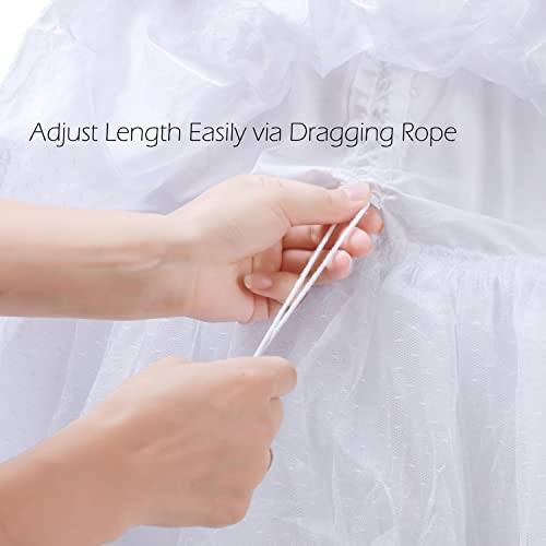 Aprildress Women's White 3 Hoop Petticoat For Cosplay Above Knee To Mid-Calf Length Crinoline Underskirt Ppt630 #TOP4