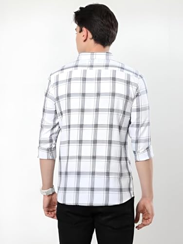 Image of GLORYBOYZ Men's Full Sleeve Checkered Casual Cotton Shirt S-2XL