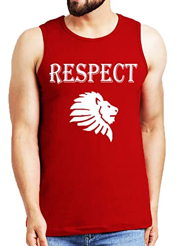 Image of LEOTUDE Regular Fit Cotton Blend Sleeveless T-Shirt for Men