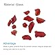 QUARKZMAN Dekorativer Glas-Kies 3-6mm 450g/1 lbs Unregelmäßiger Felsensandstein Rot für Fischbehälter Pflanzendekoration.