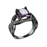 ♥ Matériel: Plaqué Or Noir; Zirconium éblouissante de qualité AAA, hypoallergénique et sans nickel.