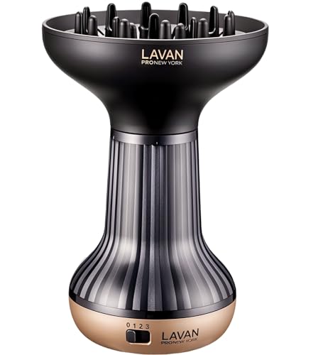 Image of Diffuser Hair Dryer for Curly Hair - Ionic Technology Hair Dryer with Adjustable Heat & Speed Settings for Frizz-Free, Defined Curls, Lightweight Hair Dryer, Wavy And Curly Hair