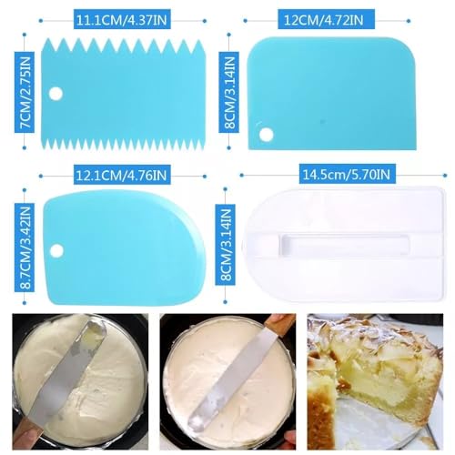 Kit de Confeitaria Profissional, 242 Peças, Acessórios para Decoração de Bolos