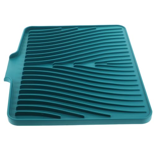Alfombrilla para escurridor de silicona Hemobllo con protección antiderrames 2