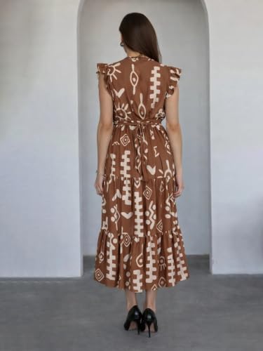 Image of KZULLY | Dress for Women Western Maxi Style, Ethnic Look Outfit for Women, A Line Flared Pattern, Indo Western Dresses, One Piece Long Gown