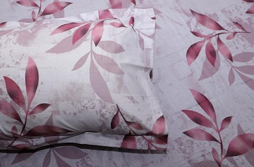 Image of Super Bedzz by Prihaal Decor Cotton Double Size Bedsheet with 2 Pillow Cover Size:108x108 (Pink 5) bedsheet for Double Bed, Cotton Double bedsheet, Suitable for Bedroom, Gift Set