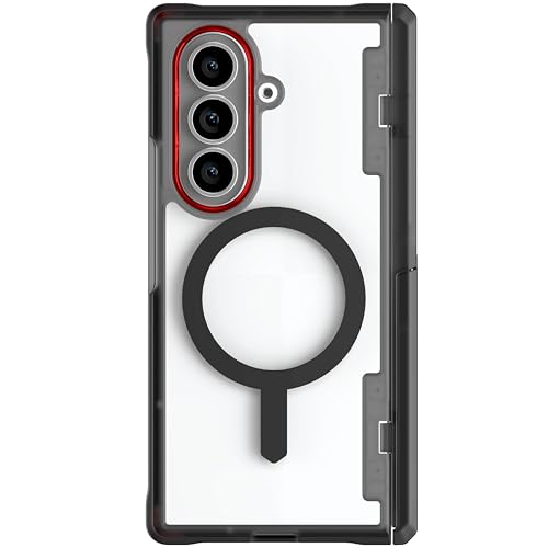 Image of Ghostek Covert Clear Galaxy Z Fold7 Case with Built-in Kickstand, MagSafe and Full Hinge Protection Designed for 2025 Samsung Galaxy Fold 7 (8 inch) (Smoke)