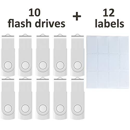 Enfain White Wedding Memory Usb Stick Drive 16Gb Bulk Usb 2.0 Thumb Drive Pendrive 10 Pack For Sending Photos, Video And Happy Memories #TOP1