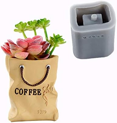 Concrete Planter Molds Creative Tote Bag Shape Succulent Plants Mold DIY Ashtray Candle Holder Mould