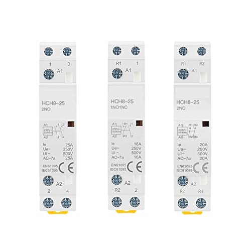 Contacteur modulaire 2P 25A 1NO1NC 230V HCH8-25 automatique pour tableau rail Din