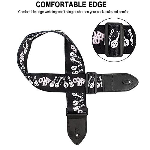 Nuonove Sangle Guitare, Sangle De Guitare RéGlable Confortable Et Respirante Convient Pour Guitare éLectrique Guitare… - Les Beatles, Paul McCartney, John Lennon, RIngo Starr, George Harrison Nuonove Sangle Guitare, Sangle De Guitare RéGlable Confortable Et Respirante Convient Pour Guitare éLectrique Guitare… – Image 4
