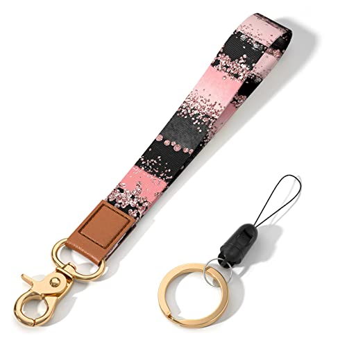 Image of Wrist Lanyard Key Chain, Cute Wristlet Strap Keychain Holder for Women Men Car Keys ID Badges Card Wallet Phone Camera