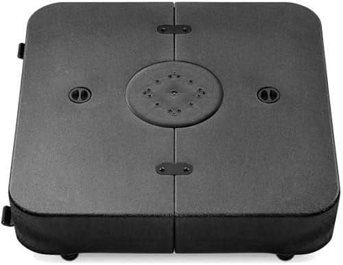 Best Choice Products 330lb Mobile Cantilever Offset Patio Umbrella Base, Universal Fit Heavy-Duty Outdoor Portable Stand w/Wheels Locks, Fillable Weights Set - Black