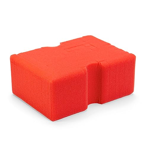 Optimum Big Red Sponge The Original Made in USA Crosscut Rinseless Sponge - Safe for All Paint Types Use for No Rinse Vehicle Wash and Car Wash Soap