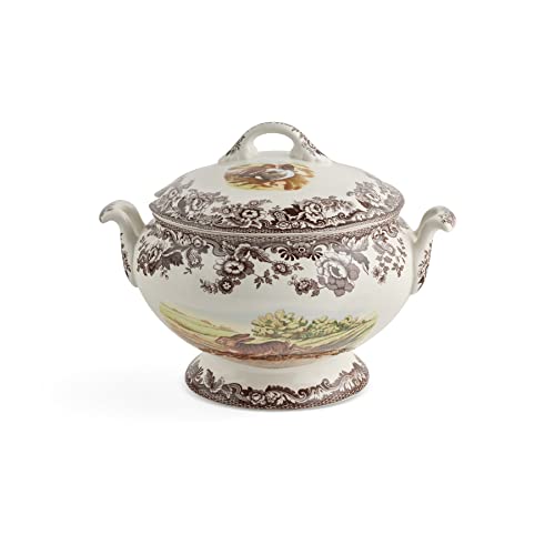 Spode Woodland Soup Tureen With Rabbit, Quail, And Pintail Motifs | 4.25 Qt Covered Soup Tureen | Made From Fine Earthenware | Microwave And Dishwasher Safe #TOP2