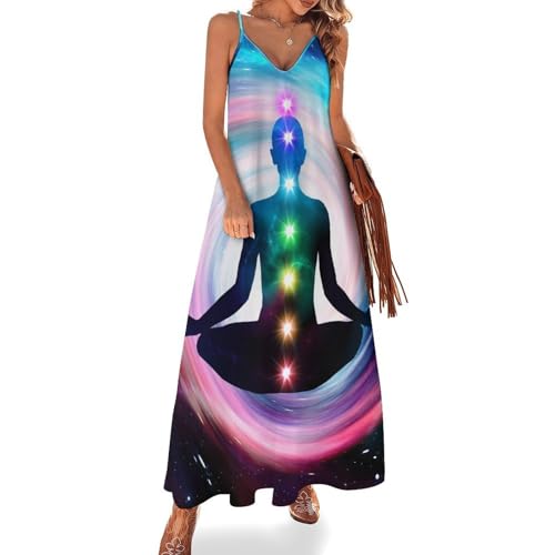 Robe longue de sport pour femme été sans manches, robe maxi légère de plage et voyage