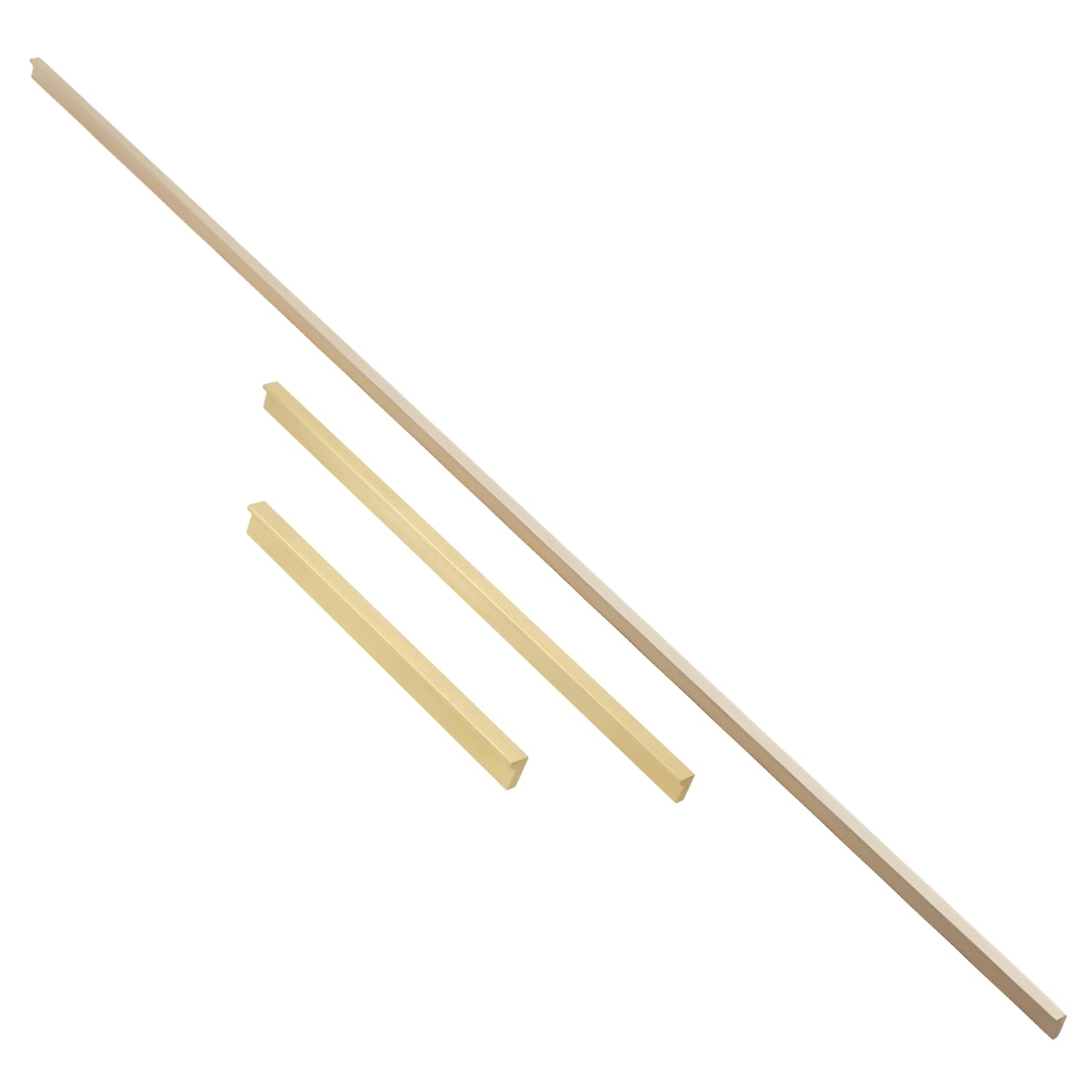 B2c Brushed Gold Long Pillar Handle Furniture Door Pull Opening Kitchen Cupboard Wardrobe Closet Modern Slim (, 1200Mm - 3X352mm Hole Central)