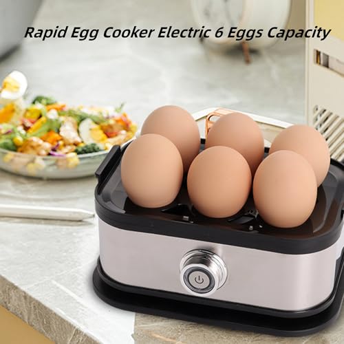 Smart Egg Cooker with Auto Shut, Multi-function Rapid Eggs Cooker Electric 6 Egg Capacity, Hard Boiled, Medium, Soft Boiled Egg Cooker with Knob Controled Auto Shut-Off Function by Generic - Image 7