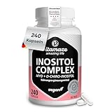 Inositol Complex (80 Tage) 240 Kapseln, Myo + D Chiro-Inositol mit Folsäure, Chrom & Vitamin B6, Vegan, Optimalen Verhältnis, Hormonbalance, Ohne Zusätze, Deutsche Qualität, Vitamaze