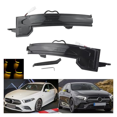Intermitentes dinámicos LED para retrovisor de Mercedes Clase A W177 2019 en adelante 2