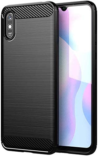 Image of Hybrid Carbon Fiber Back Case for Mi Redmi 9a / 9i / 9a Sport / 9i Sport (Black)