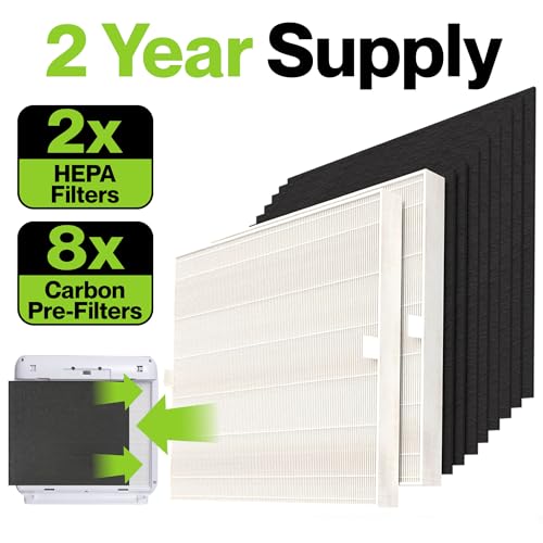 Image of AP-1512HH HEPA Set Compatible with Coway Filter - 2 Year Supply - Compatible with Coway Airmega AP-1512HH & Airmega Filter Replacement - Helps Remove Smoke, Dust, Pollen, Dust, Debris, Pet Dander