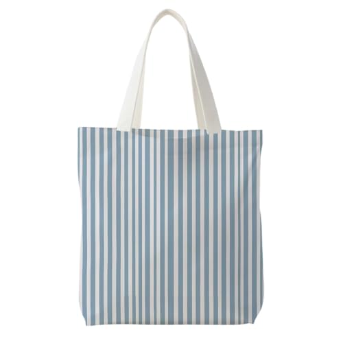 Likjad Blue striped handbag, suitable for women, can also be given as a gift. The pink stripes can be used to make reusable shopping bags