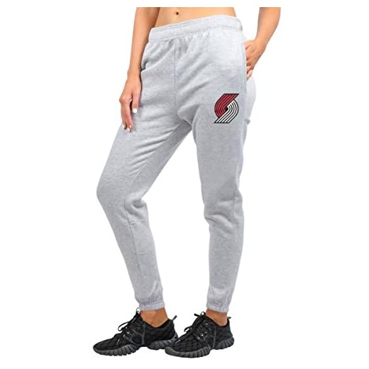 Ultra Game NBA Portland Trail Blazers Relax Fit Jogger, Heather Gray, Small