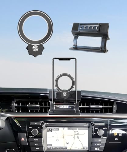 Image of Car Phone Holder for Toyota Corolla 2014 2015 2016 2017 2018 Accessories | Compatible with MagSafe Strong Magnetic Clip Cell Phone Mount, Hands-Free 360 Rotatable Adjustable, Not Block Air Vents