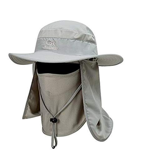 YR.Lover Outdoor UV Sun Protection Wide Brim Fishing Cap -Men and Women Face