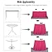 MYMM 14FT(168 * 31 in) Rose red Tulle Tutu Table Skirt, Wedding Bridesmaid, Baby Party Skirt, Rectangle Or Round Decorative Table Decoration, Fashion Deluxe Romantic Birthday Party Shower(Wave)