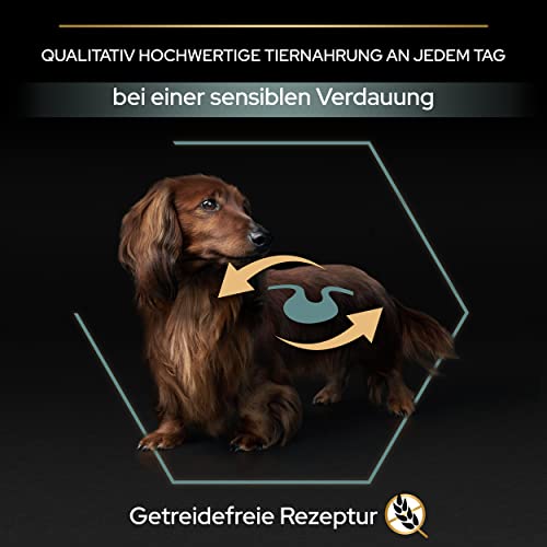 Pro Plan Grain Free Small & Mini Adult Senstive Digestion, Hundefutter trocken, reich an Truthahn, 1er Pack (1 x 2,5 kg)