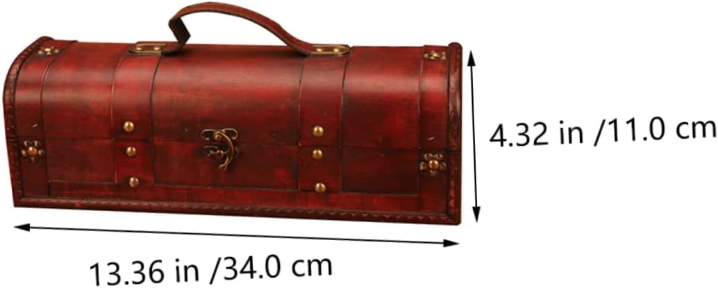 Cabilock 1pc Box Antique Wine Box Antique Bottle Wine Case Containers with Lids Storage Case Single Crate Wooden Crates Wooden Decor Holder Vintage Travel Wood